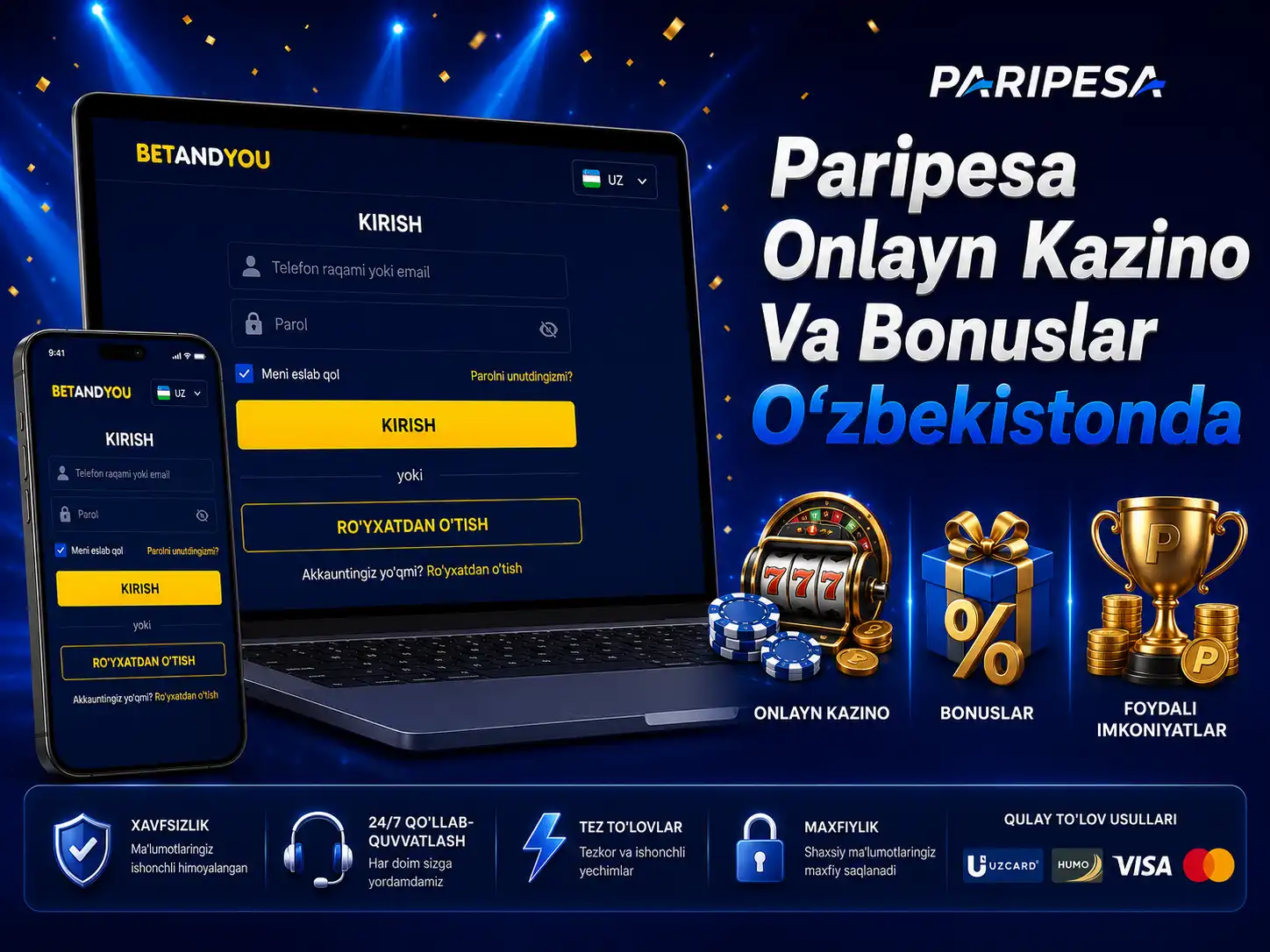 Paripesa Onlayn Kazino Va Bonuslar Oʻzbekistonda