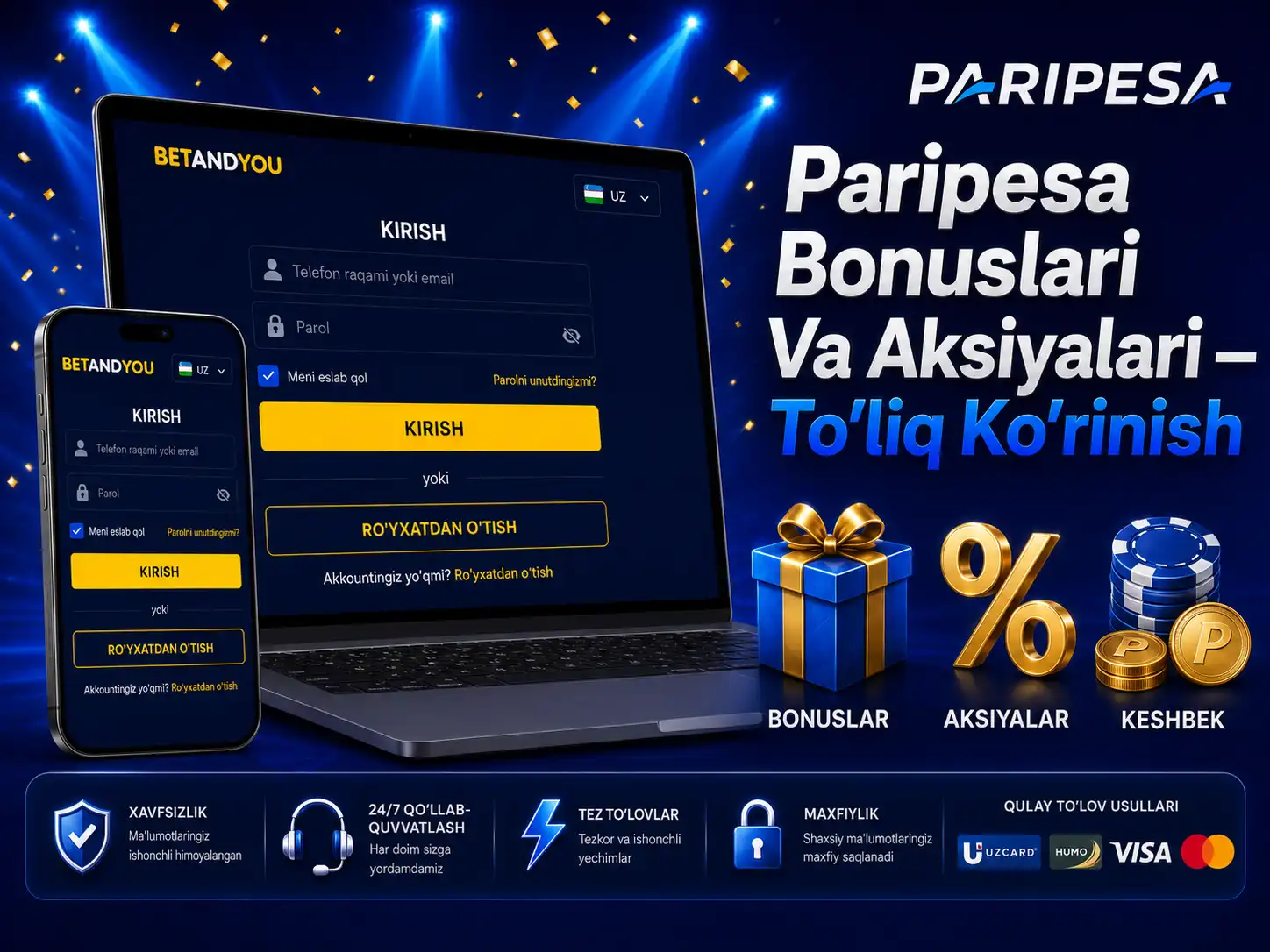 Paripesa Bonuslari Va Aksiyalari — To'liq Ko'rinish